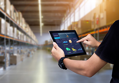 Man using AI to improve inventory process